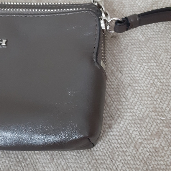 Coach Brown Leather Wristlet - Picture 4 of 11